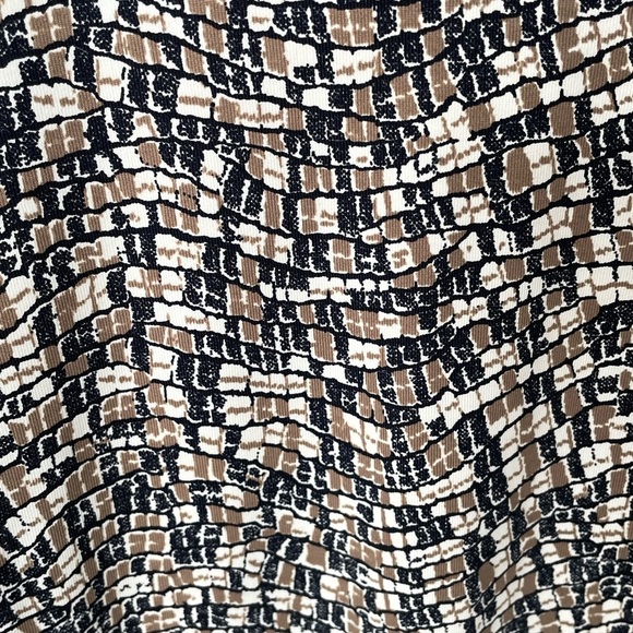 J. McLaughlin Sophia Shift Dress Charcoal Geometric Snake Print XS Catalina 18 - Picture 3 of 7